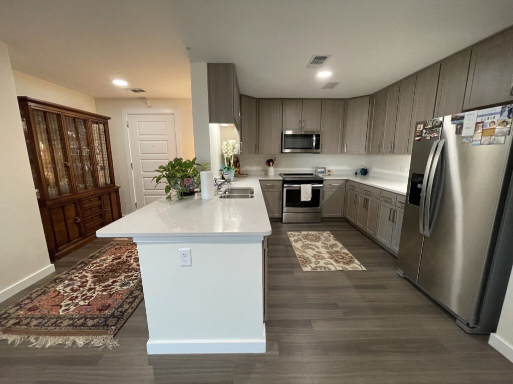 Designed kitchen in independent living facility