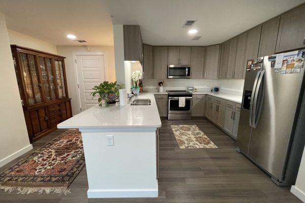 Designed kitchen in independent living facility
